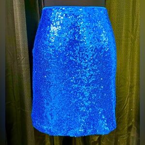 NWT Blue Sequin Mini Skirt, Junior Size L